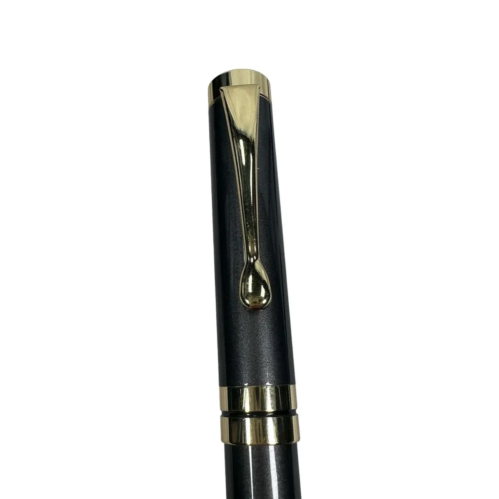 BEILUNER Gray and Gold 0.5mm Rollerball Pen Luxury Executive Writing Gift Box